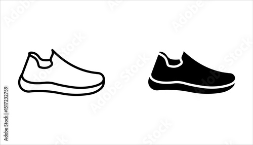 Shoe icon set, Running shoes line icon, vector illustration  isolated on white background.