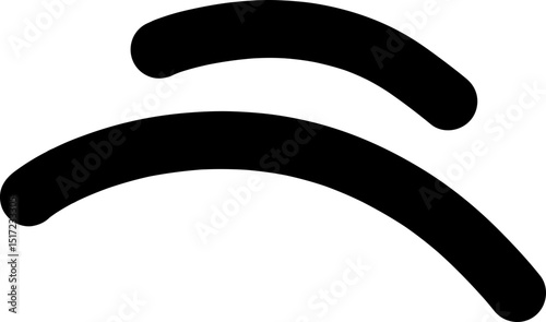 Doodle Style Double Arch Stroke