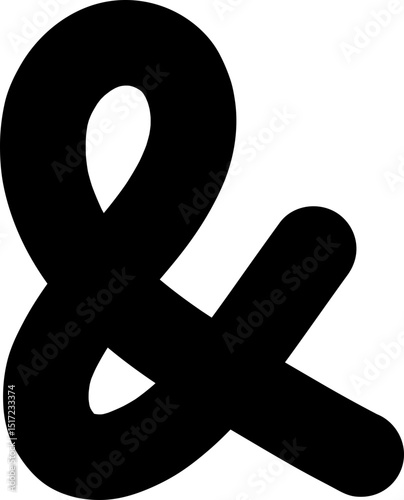 Bold Hand Drawn Ampersand Symbol