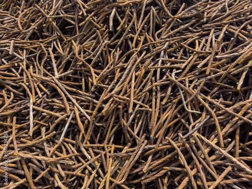 Close up view of scrap material in an Industry photo