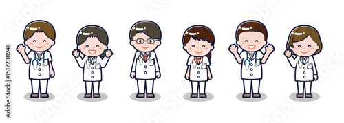 いろいろな人物セット_笑顔_医師