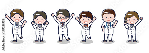 いろいろな人物セット_喜び_医師