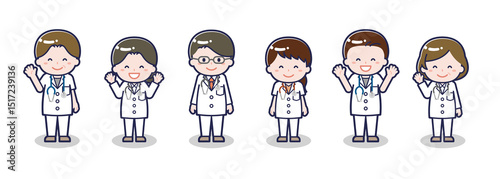 いろいろな人物セット_笑顔_医師