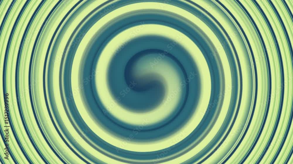 Spirale hypnotique vert et bleu marine