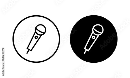 Microphone icon vector illustration. karaoke sign and symbol
