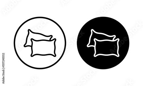 Pillow icon vector illustration. Pillow sign and symbol. Comfortable fluffy pillow
