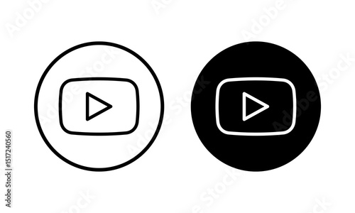 Play Icon vector illustration. Play button sign and symbol