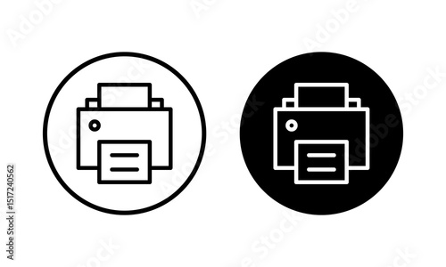 Print icon vector illustration. printer sign and symbol