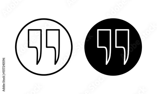 Quote icon vector illustration. Quotation mark sign and symbol