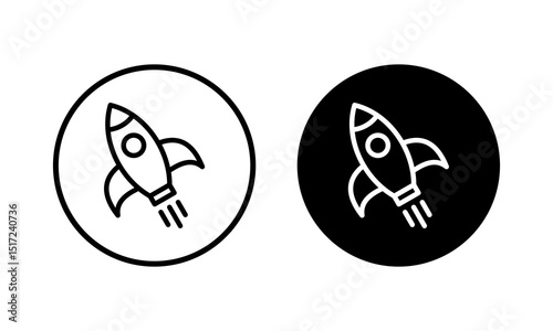 Rocket icon vector illustration. Startup sign and symbol. rocket launcher icon