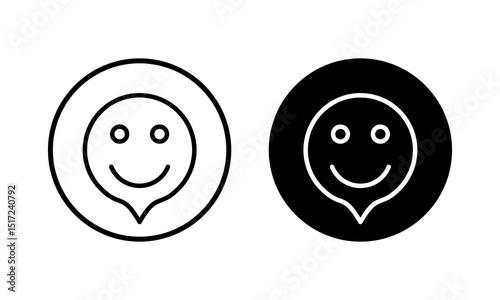 smile icon vector illustration. smile emoticon icon. feedback sign and symbol