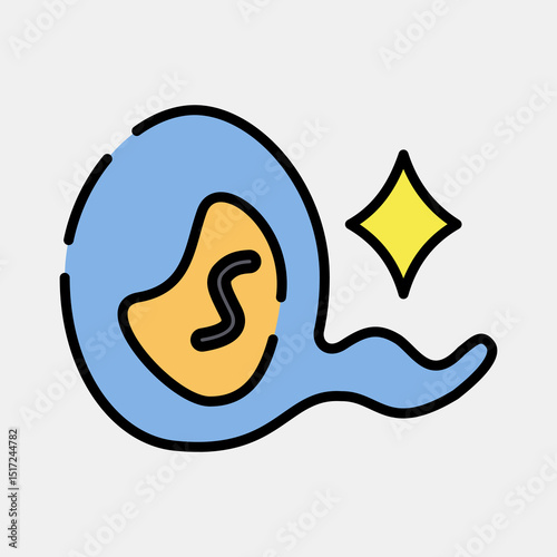 Icon virgo the virgin. Zodiac horoscope elements. Icon in filled line style.