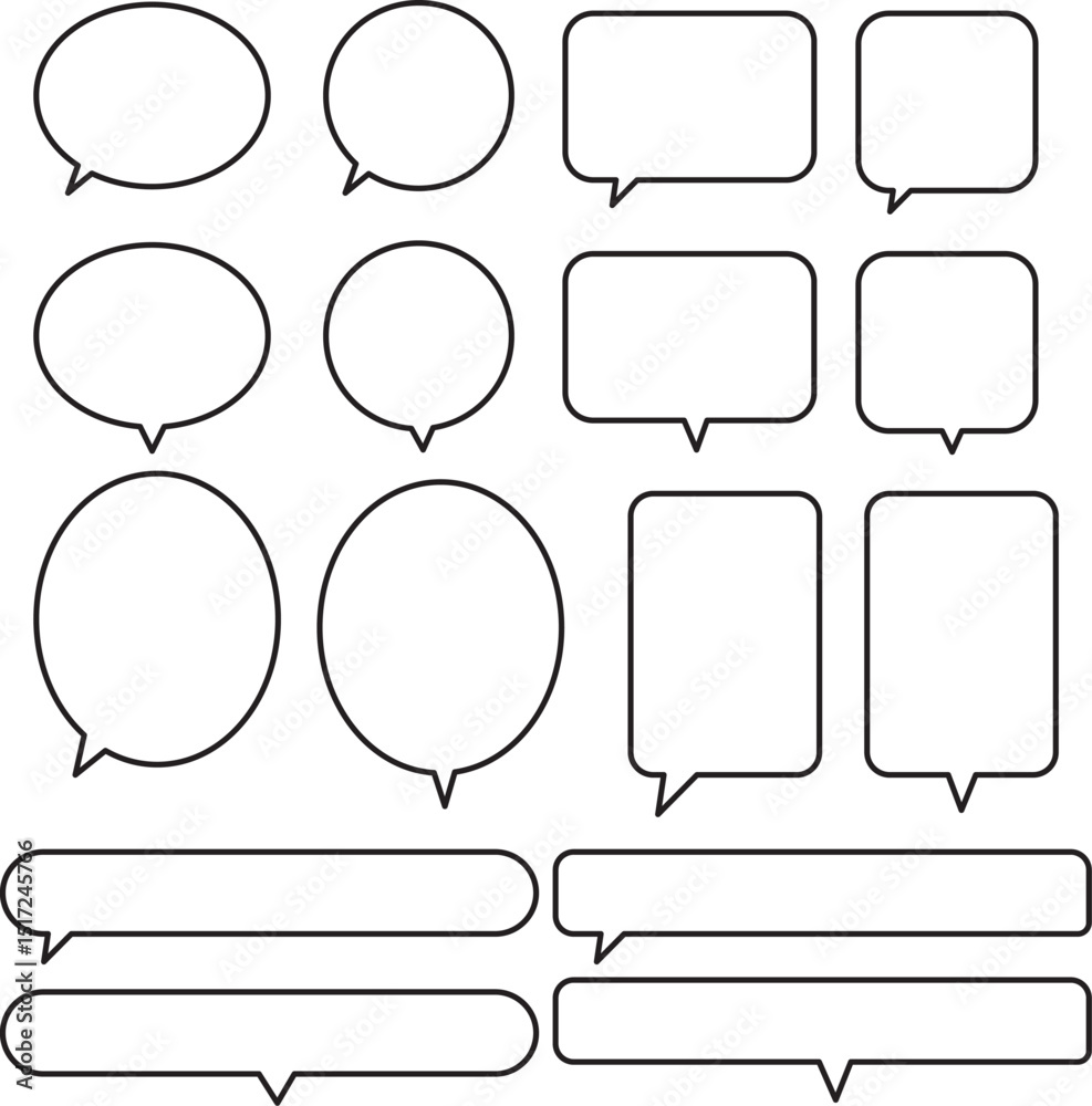 Obraz premium シンプルなふきだしセット