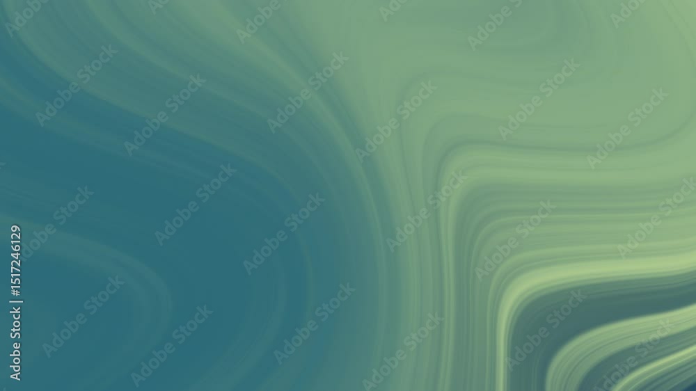 Ondulations abstraites vert-bleu