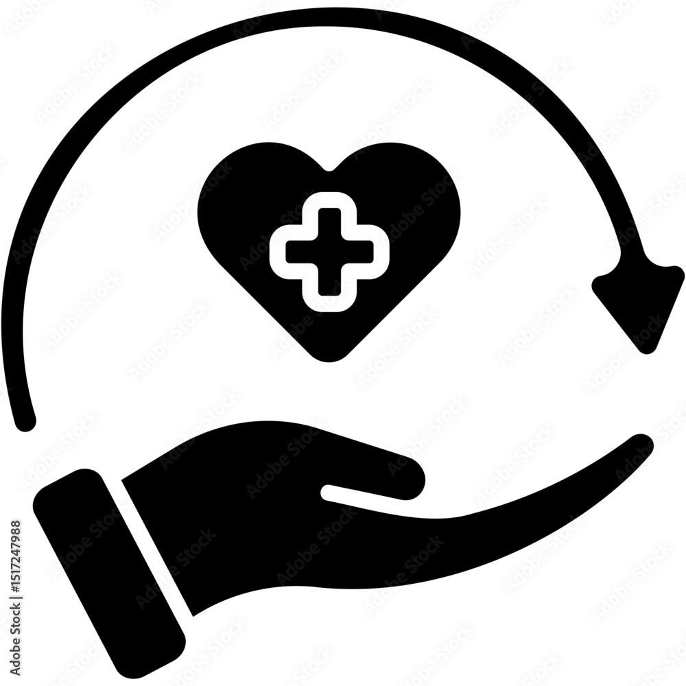 Obraz premium Primary Care Coverage Icon