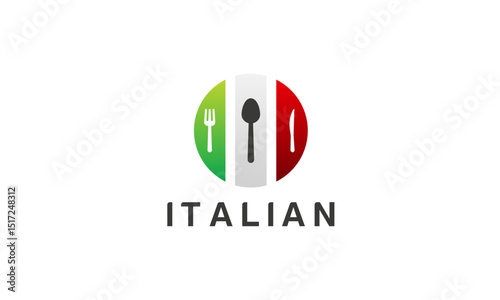 Italian food  logo template vector