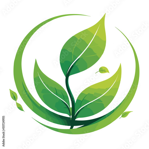 vector green leaf icon