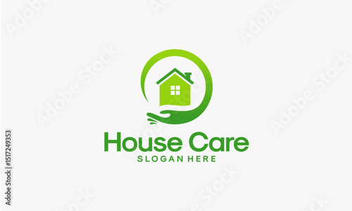 house care logo template vector