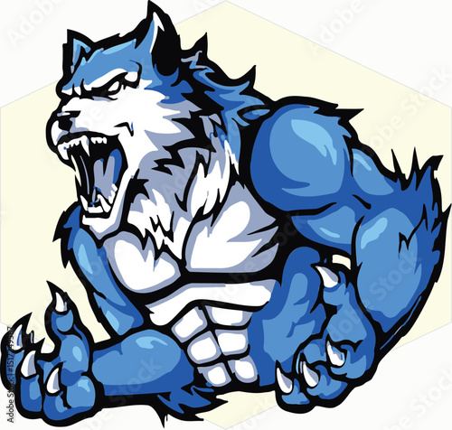 monster husky vector