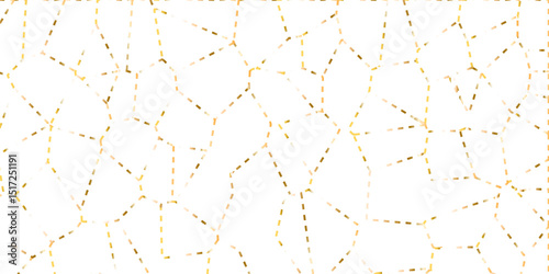 Abstract golden paper cut shadows background realistic crumpled paper decoration textured with multi tiles mosaic seamless pattern. Geometric network of irregular polygons with clean, 