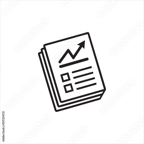 Vector Upload Document Icon with Upward Arrow Symbol