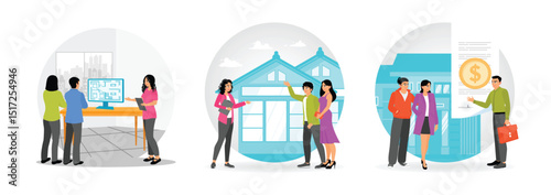 Visiting Broker. Open House. Acquiring Mortgage for Property Purchase..