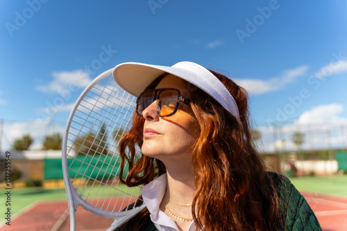 Portrait with Tennis Racket and Sunglasses

 photo