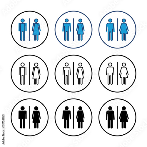 Toilet icon vector. restrooms icon vector. bathroom sign. wc, lavatory