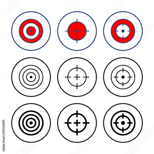 Target icon vector. goal icon vector. target marketing icon vector