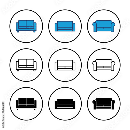 Sofa icon vector. sofa icon illustration