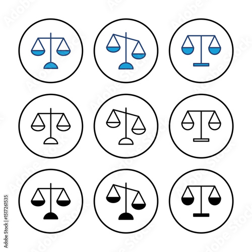 Scales icon vector. Law scale icon. Scales vector icon. Justice