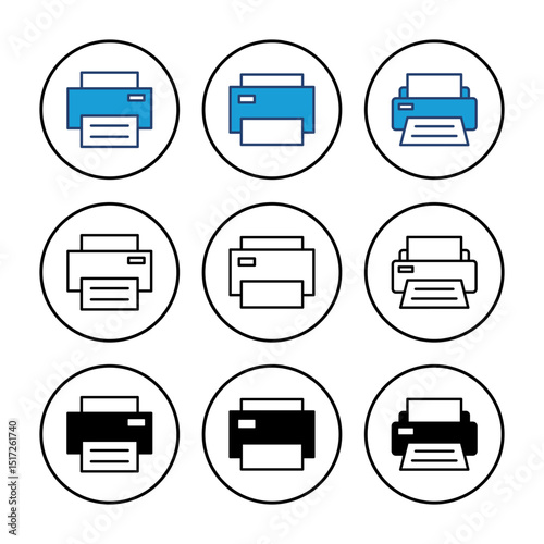 Print icon vector. printer icon vector.