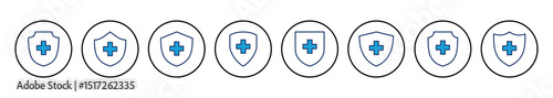 Health insurance icon vector. Insurance health document icon