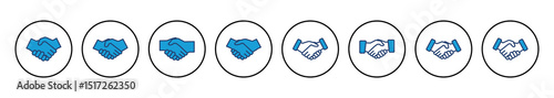Handshake icon vector. business handshake. contact agreement