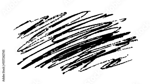 hand drawn scribble texture black ink brush stroke abstract sketch art