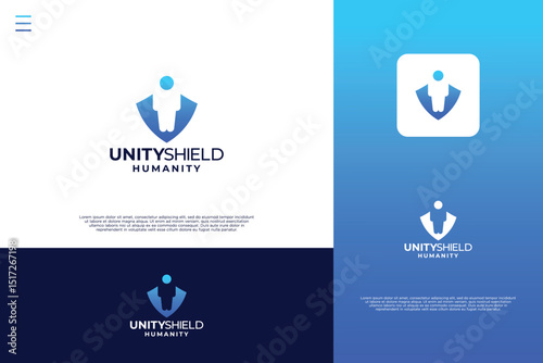 Human shield community logo design
