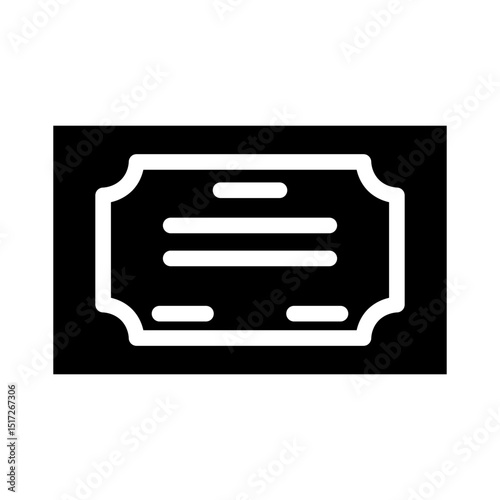 certificate glyph icon