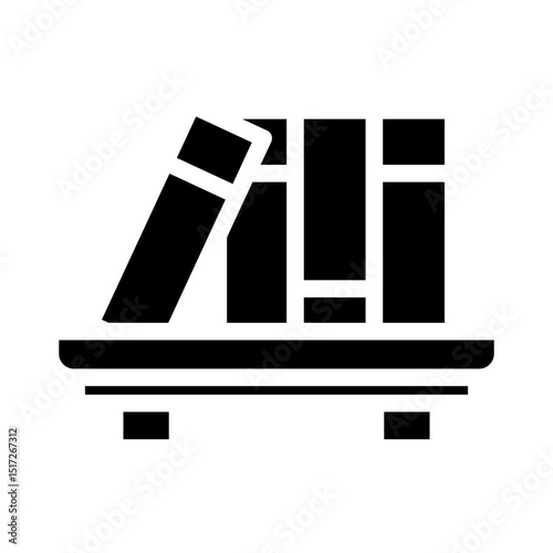 bookshelf glyph icon