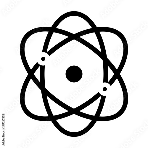 physics glyph icon