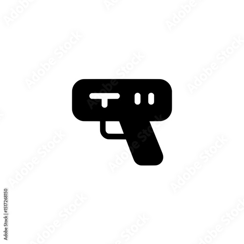 Compact Ray Gun Icon Representing Futuristic Laser Blaster or Toy Gun Design