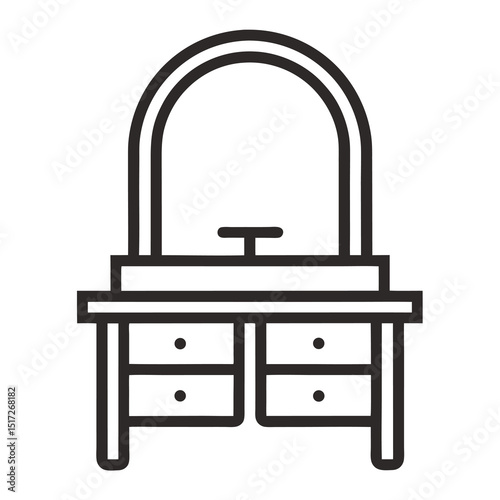 dressing table vector icon