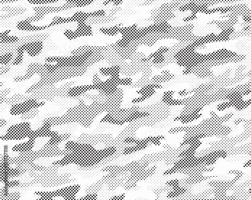 Abstract halftone background. Military camouflage effect dot seamless pattern texture. Dotted background as design element.