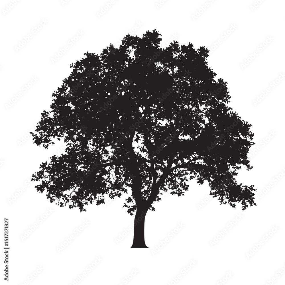 Fototapeta premium Tree of Life Oak Silhouette