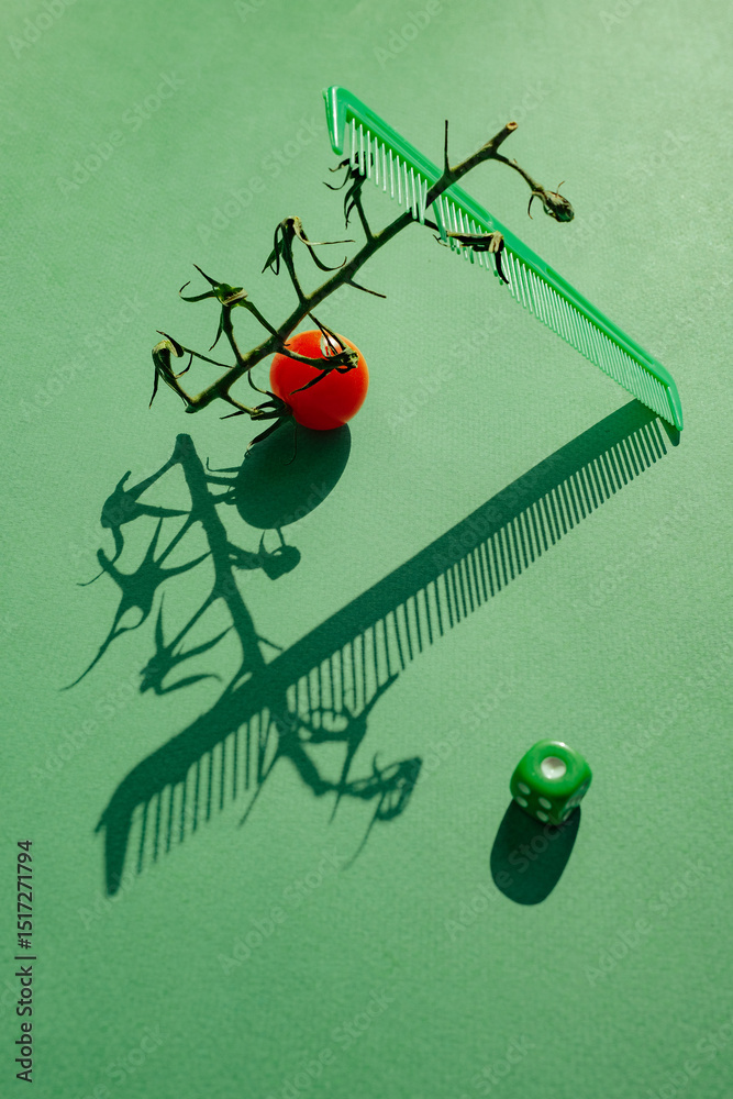 Playful arrangement of objects creates intriguing shadow patterns Playful arrangement of objects creates intriguing shadow patterns