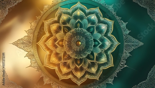  Mandala Gold Jade