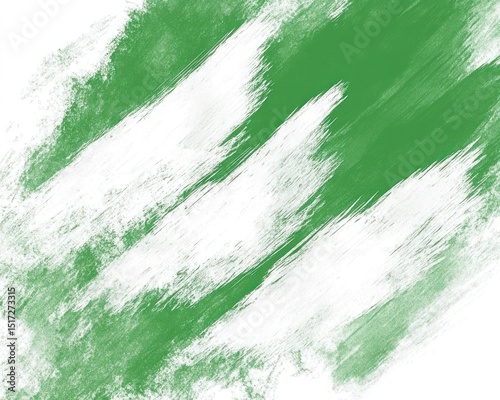Abstract green and white paint strokes photo