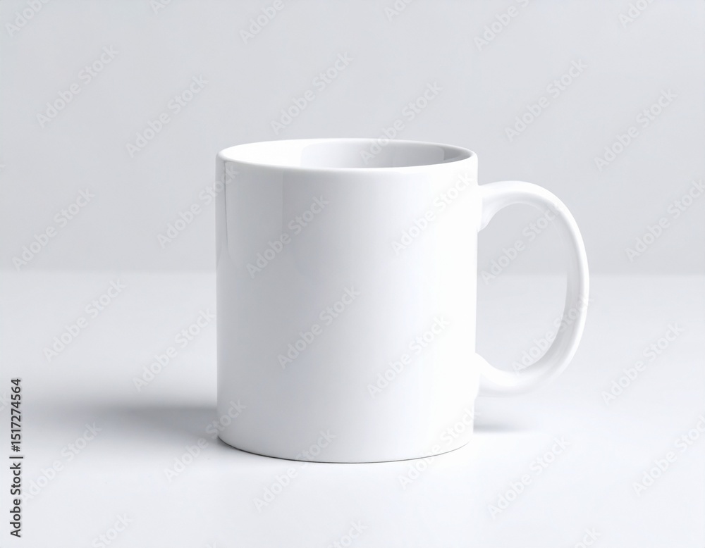 Fototapeta premium 깨끗한 배경에 놓여져있는 머그컵 A mug placed on a clean background