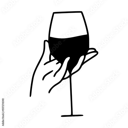 cheers toast minimalist wine illustration