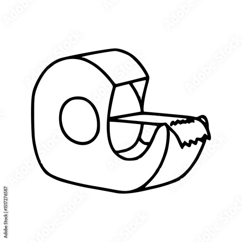 tape dispenser outline vector
