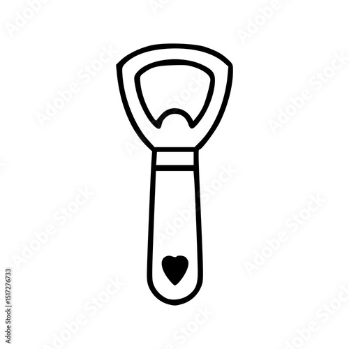 bottle opener outline icon